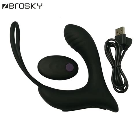 Zerosky Male Prostate G Spot Vibrators Anal Plug With Remote Control Prostate Massager Butt Plug