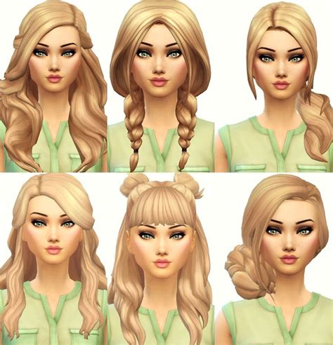 Current Favourite Maxis Match Hairfrom Left To Right Then Down And