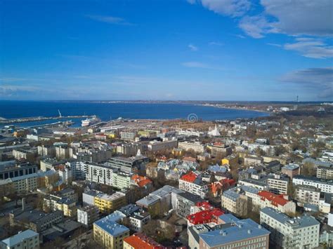 Aerial View Of City Tallinn Estonia Editorial Stock Image Image Of