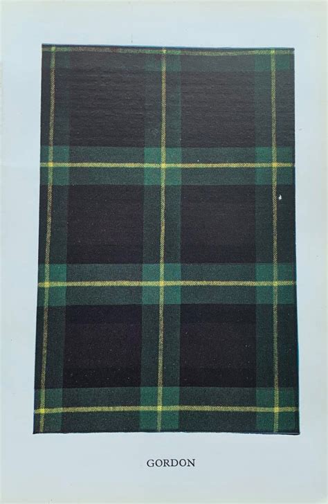 Gordon 1949 Original Vintage Print From The Clans And Tartans Etsy