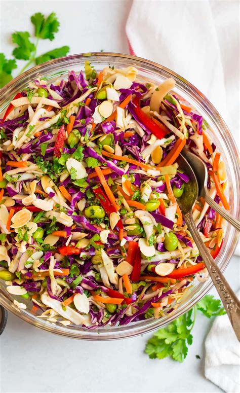 This Crunchy Asian Cabbage Salad Is Colorful Healthy And Absolutely Delicious Made With Raw