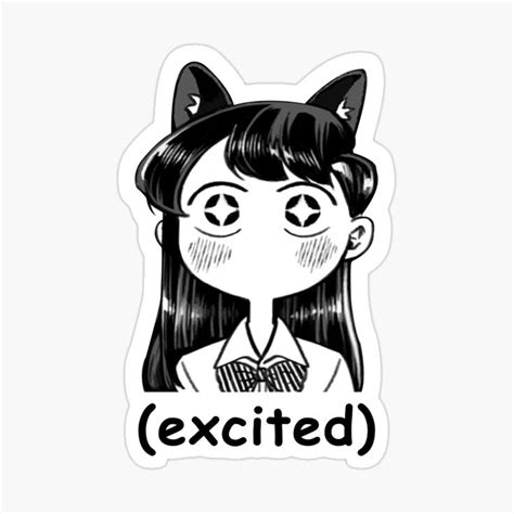 Chibi Manga Cat Neko Komi Komisan Sticker Redbubble Cute