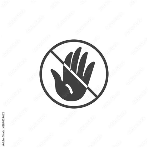 Do Not Touch Vector Icon Filled Flat Sign For Mobile Concept And Web