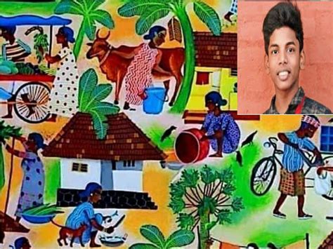 Kerala Boy Draws Painting To Show Mothers Daily Routine Artwork