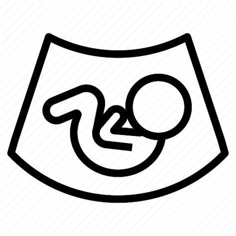 Baby Pregnant Ultrasound Icon