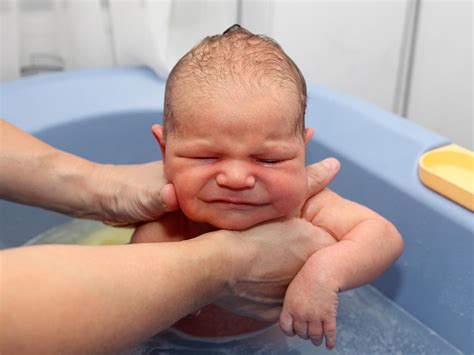 Gather the supplies you'd use for a sponge bath, a cup of rinsing water and baby shampoo, if needed, ahead of time. Baby Bath Basics | BabyCenter