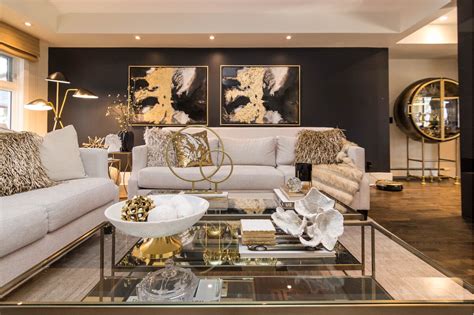 Glam Living Room Design Photo By Decoright Interiors Wayfair