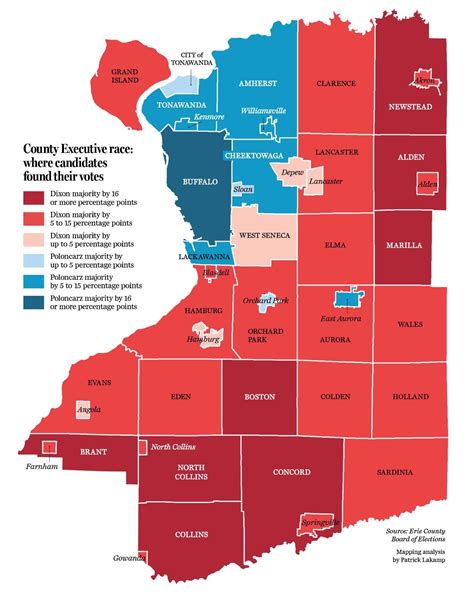 2019 Election Map For County Executive In Erie County Ny Buffalo
