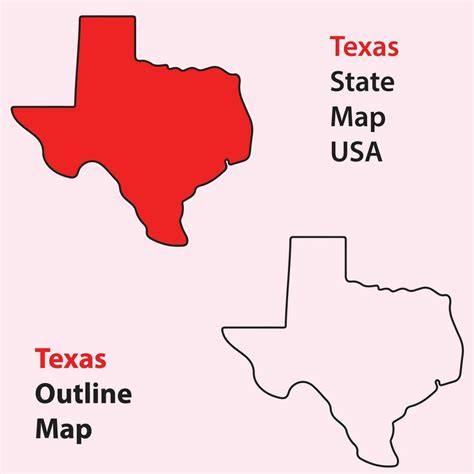 Texas State Map Of Usa 25851051 Vector Art At Vecteezy