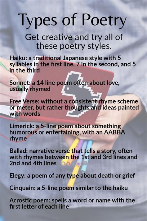 Basic Types Of Poems