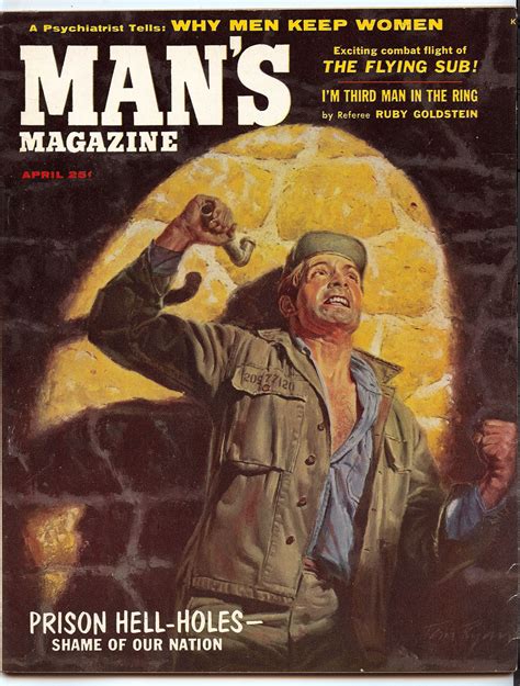 Mans Magazine April 1957 Male Magazine Novel Movies
