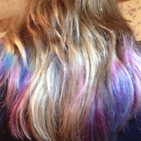 My Attempt At Tye Dye Tips I Love It Dyed Tips Hair Styles