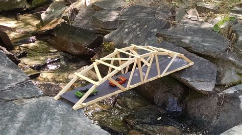 25″ Arched Warren Popsicle Stick Bridge | Garrett's Bridges | Popsicle bridge, Popsicle stick ...