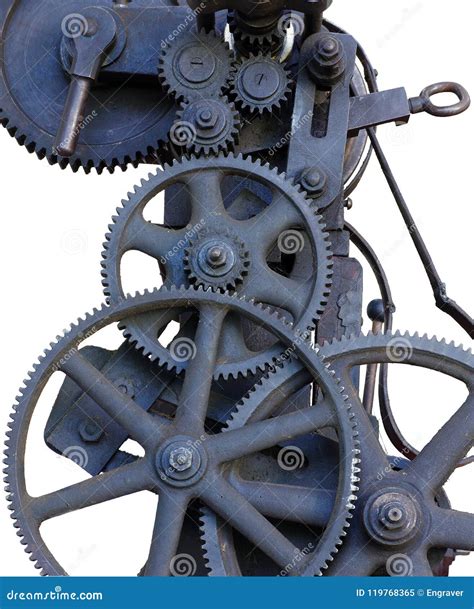 Gears Old Machine Part Objects Isolated Stock Image Image Of Isolated