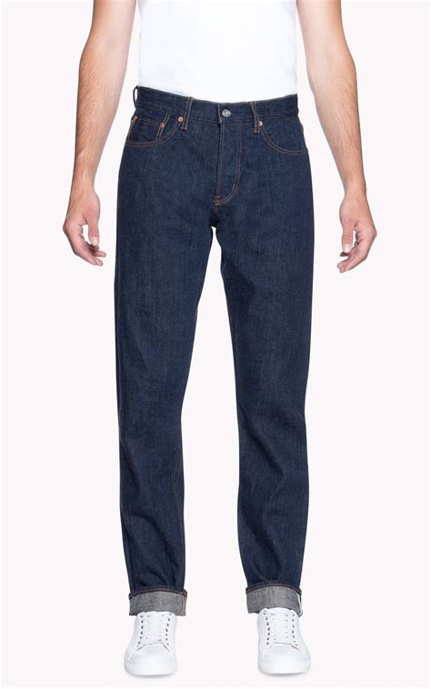 Naked Famous Denim Weird Guy Mij Tennen Ai Natural Indigo Slub