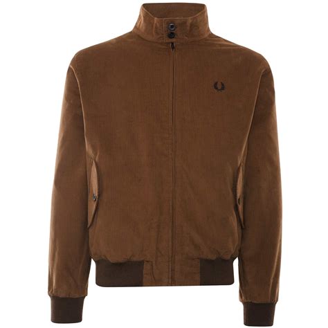 Fred Perry Velvet Corduroy Jacket Whiskey J2847 N96