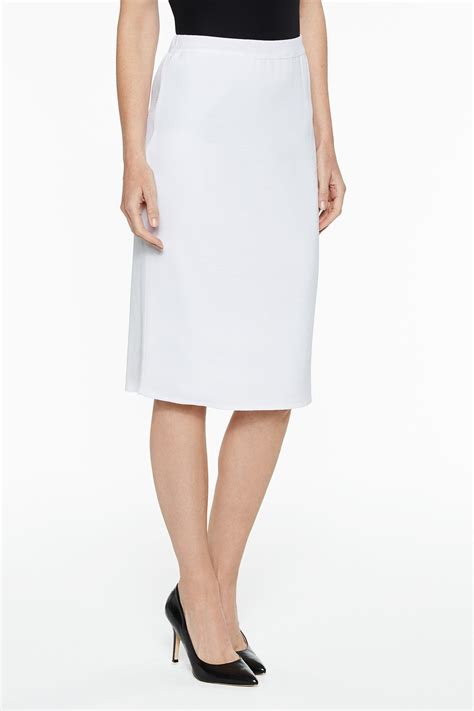 Plus Size Lined Below The Knee Straight Knit Skirt