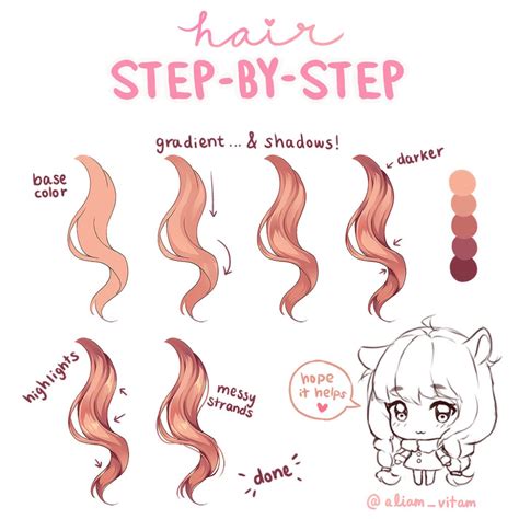 [tutorial] Hair Coloring By Aliam Vitam On Deviantart Anime Art Tutorial Digital Art Beginner