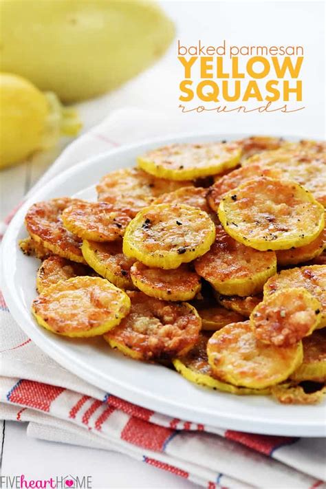 Baked Parmesan Yellow Squash Recipe 2 Ingredients Fivehearthome