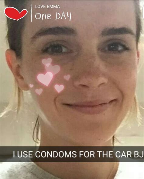 EMMA USES CONDOMS FOR THE CAR BJ S Emma Watson Snapchat Emma