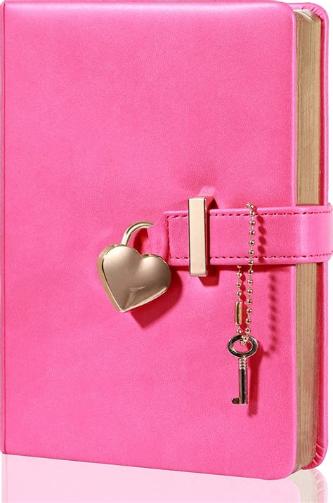 diary with lock and key heart shaped combination lock lock journal for girls leather jounal