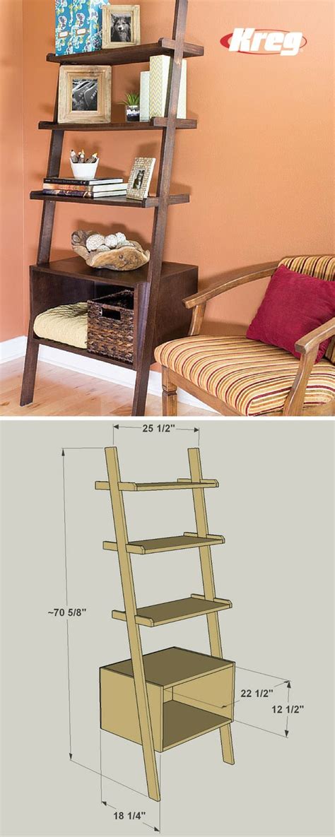 Free Project Plan How To Build Diy Ladder Shelves Cheap Diy Home