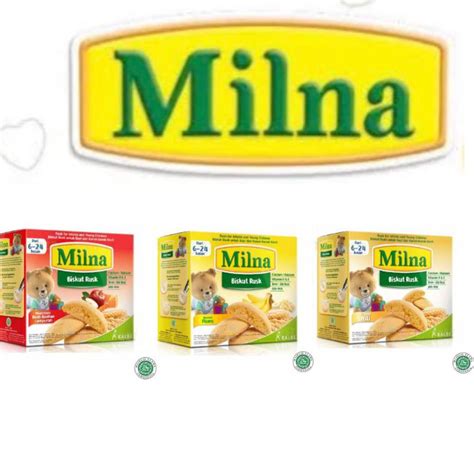 Milna Baby Biscuit Rusks 130g260g For 6 24bulan Apple Original