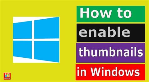 Thumbnails Thumbnails Not Showing In Windows 78 10 Fix It Benisnous