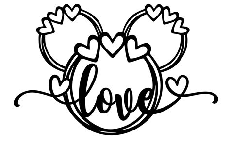 Minnie Mouse Svg Download Hearts Love Digital File