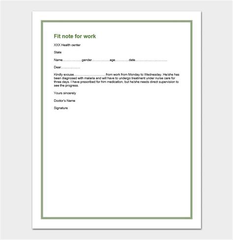 Fit Note How To Get A Fit Note With Samples And Examples