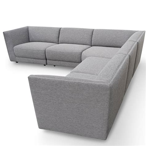 Bradford 5 Seater Corner Fabric Sofa Oslo Grey Interior Secrets