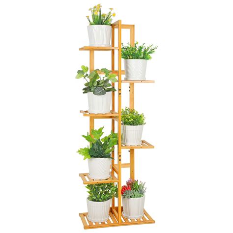 Rossny Plant Stand Bamboo Plant Stands For Indoor Plants 6 Tier 7