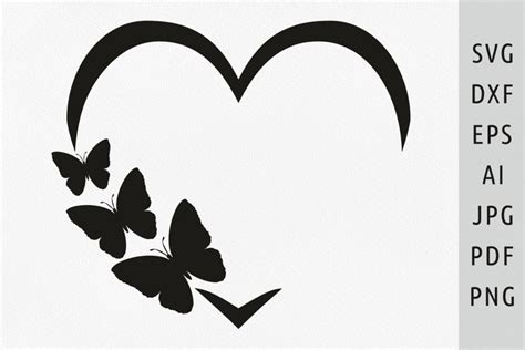 Butterfly Border Svg File For Cricut Open Heart 1950415