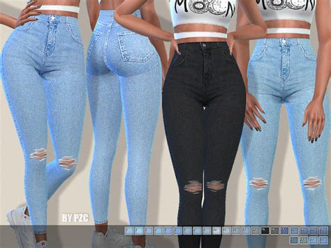 High Waisted Soft Denim Jeans By Pinkzombiecupcakes At Tsr Sims 4 Updates