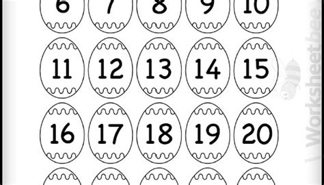 Egg Shapes Best Printable Worksheet For Kids From Numbesr 1 30