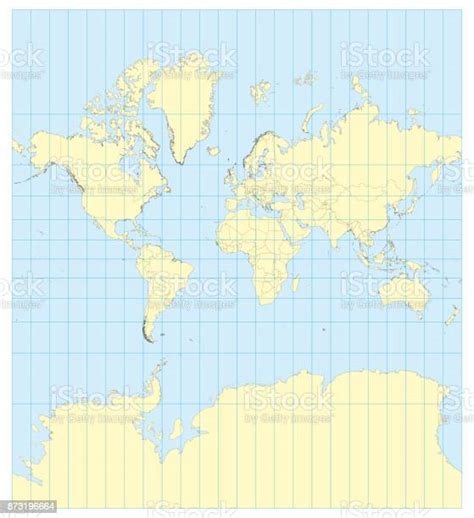 Map Of The World Mercator Stock Illustration Download Image Now Istock