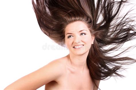 Beautiful Woman With Blowing Hair Stock Photography Image 10061252