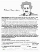 An Introduction to Albert Einstein | Worksheet | Education.com | Albert ...