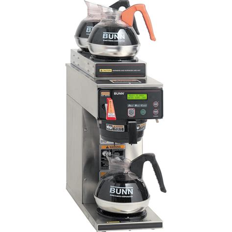 Place an empty dispenser beneath the funnel. BUNN Commercial Coffee Maker Machine ~ Digital Brewer w/ 3 ...