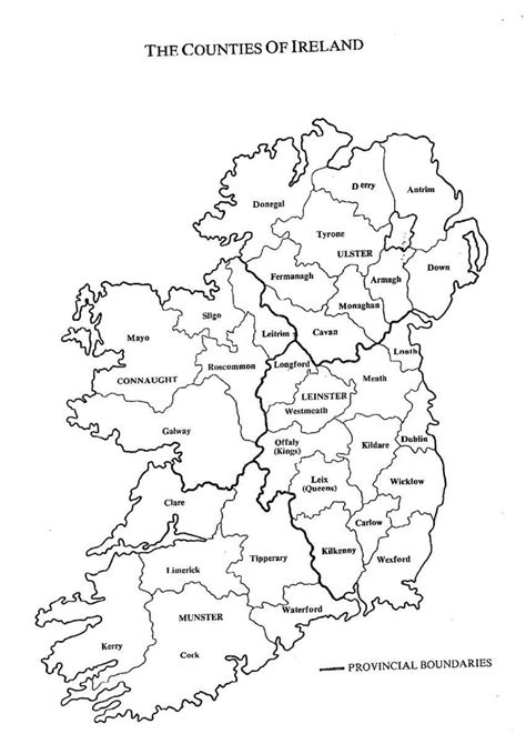 Blank Map Of Ireland With Counties Sketch Map Of Ireland Northern