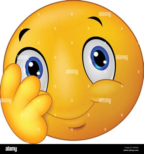 Shy Emoticon Smiley Stock Vector Image And Art Alamy