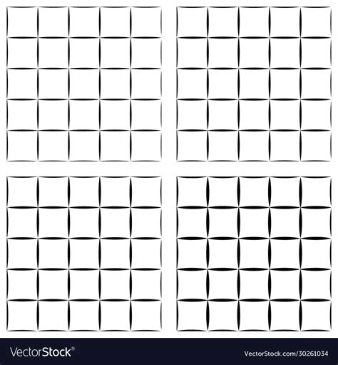 Set Seamless Pattern Grid Tiles Grid Cells Vector Image
