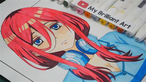 Drawing Miku Nakano The Quintessential Quintuplets Copic My
