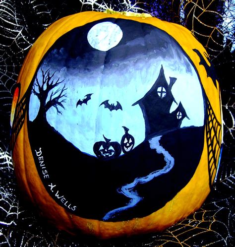 Pumpkin Painting By Denise A Wells Painted Pumpkins Using… Flickr