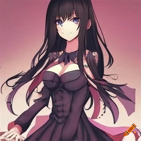 Black Haired Anime Girl Character On Craiyon