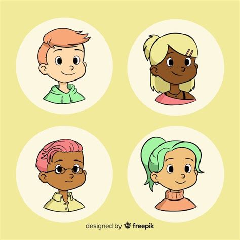Cartoon People Avatar Collection Free Vector