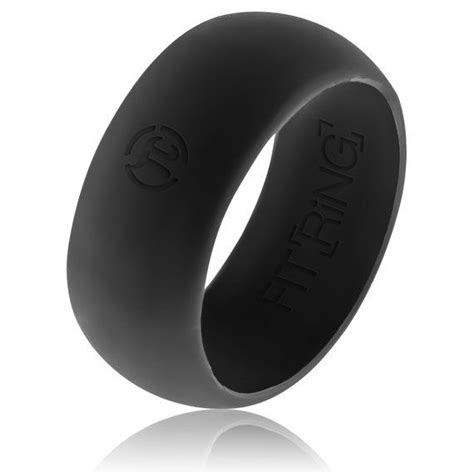 Fitring ™ Powered By Arthletic™ Mens Silicone Wedding Ring Black