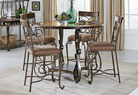 20 Valencia 5 Piece Round Dining Sets With Uph Seat Side Chairs