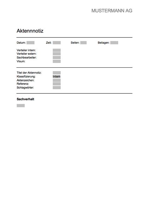 Aktenvermerk vorlage word sensationell aktenvermerk muster. Aktennotiz Vorlage - kostenlose Word-Vorlage | Muster-Vorlage.ch