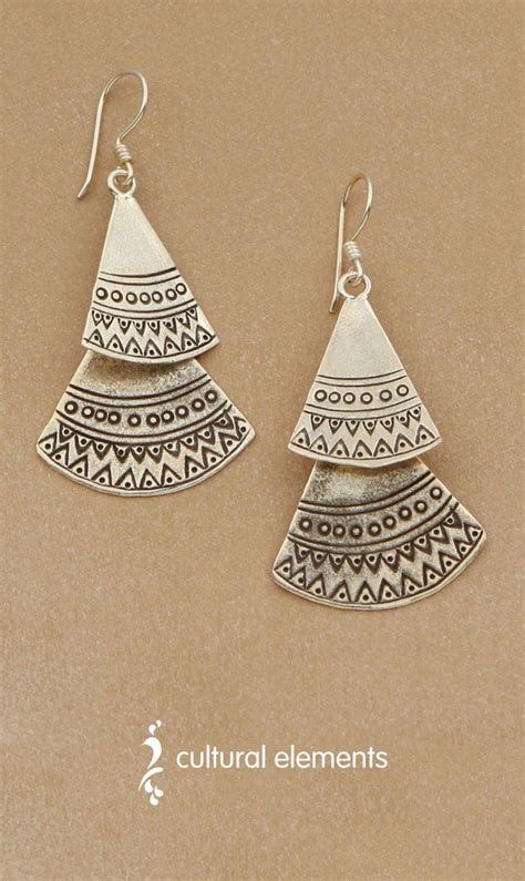 Fan Shapes Made From Hill Tribe Silver Dangle And Dance When You Wear